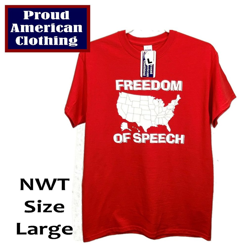 FREEDOM OF SPEECH - RED T-Shirt NWT Size Large